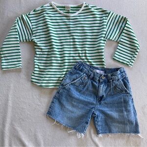 Zara tee and denim short
